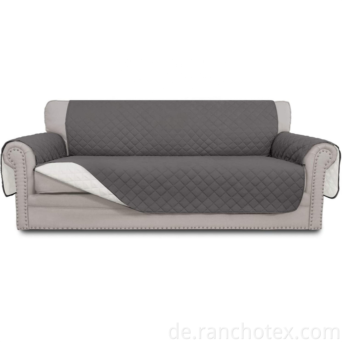 Wholesales -gestepte Sofa -Deckung reversible wasserfeste Couch Deckungen Schlupfsofa -Abdeckung für Hunde Haustiere Kinder